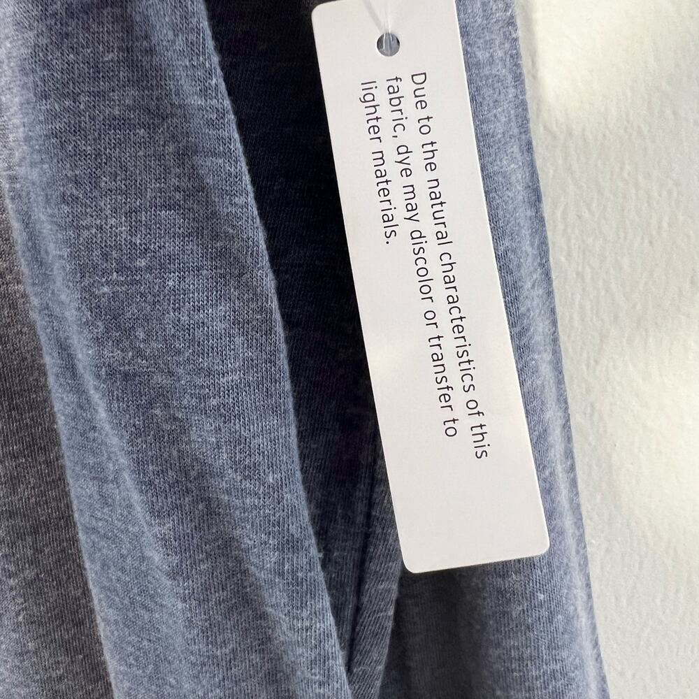 NWT Treasure & Bond Long Sleeve Scoop Neck Space Dyed Top Blue Gray Small - Picture 3 of 7